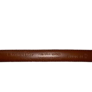{Christian Dior Men’s Made in Spain Brown Leather Belt Size 34}
